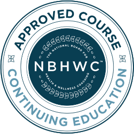 NBHWC Approved Course Continuing Education seal